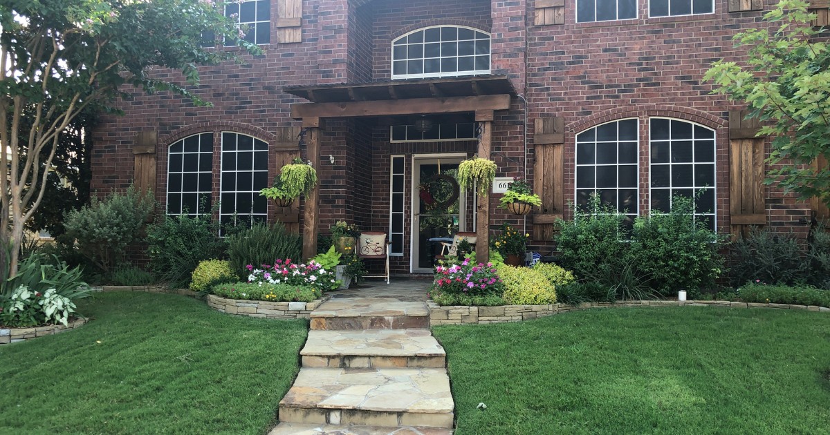 Completed landscape design project in Frisco